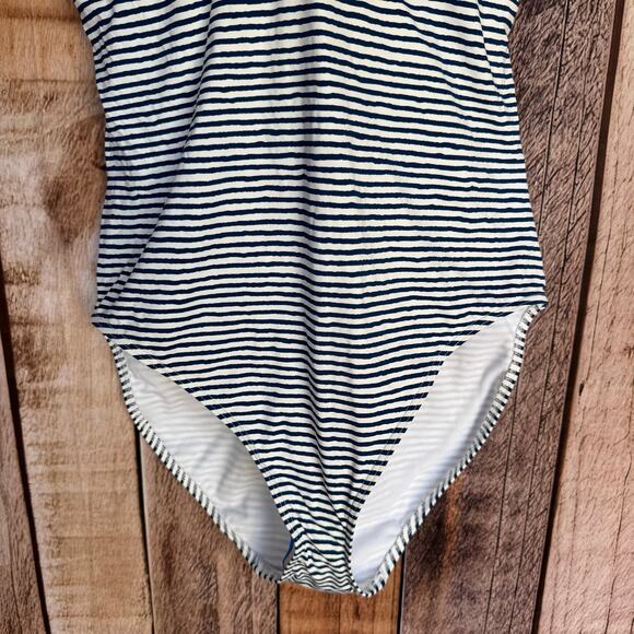 Lauren Ralph Lauren Swimsuit Painterly Stripe One Piece Size 16 Slimming NWT - Picture 4 of 10